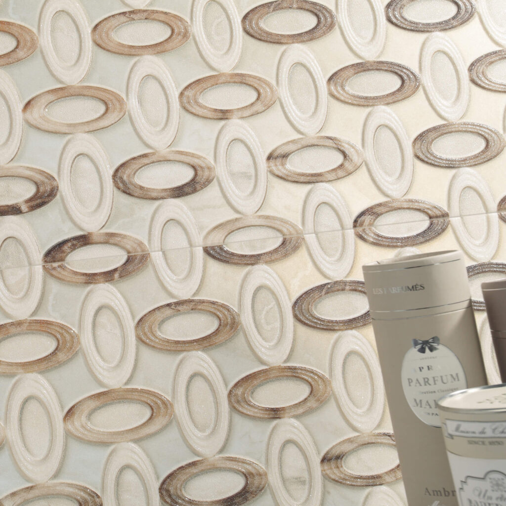 Amb 9516 Crema Decor Circle Det 30x90 web - Louisiana 9516