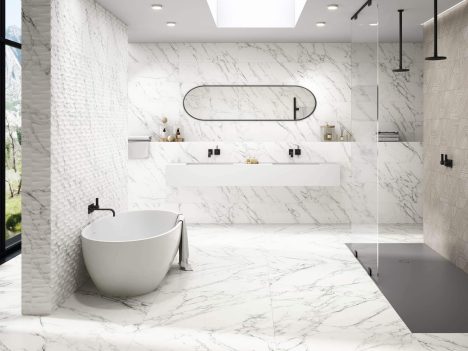 Azulejo gran formato ba&ntilde;o - Serie Loira - Amb-1856 - 100x100