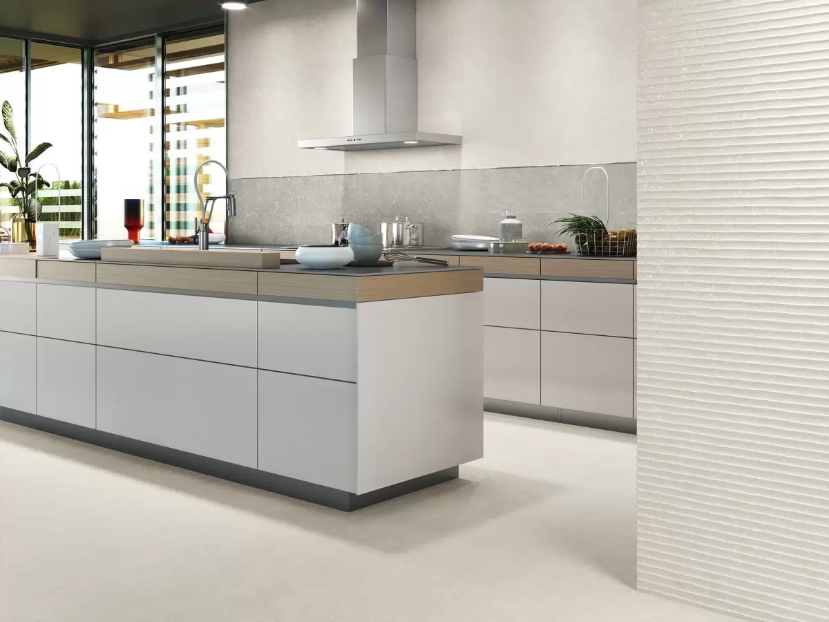 White kitchen tile