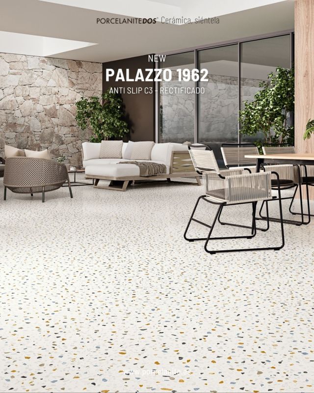 𝐏𝐚𝐥𝐚𝐳𝐳𝐨 𝟏𝟗𝟔𝟐. Nuestra nueva colección de gres porcelánico destaca por su singular efecto terrazo y cuidado diseño. Está especialmente pensada para proyectos in&out y zonas comerciales.

📐100x100 cm
🎨Blanco, Perla, Crema
● Acabado Neogrip (Anti slip)

——————

𝐏𝐚𝐥𝐚𝐳𝐳𝐨 𝟏𝟗𝟔𝟐. Our new porcelain tile collection of stunning terrazzo effect is perfect for in&out design projects and commercial areas which want a special look.
 
📐100x100 cm
🎨Blanco, Perla, Crema
● Neogrip finish (Anti slip)

INFO
https://my.mtr.cool/chlnkesuui
(+34) 964 361 190
porcelanite@porcelanite.es

#PorcelaniteDos #ceramictile #Decotile #InteriorDesign #Architecture #Arquitectura #Interiorismo #Cerámica #Azulejo #terrazzotile #terrazzoeffect #terrazzoinspiration #terrazzoInspiration